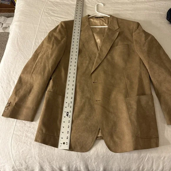Vintage The Academy Award Clothes Halston Suede Sports Coat Blazer Jacket Sz Xl